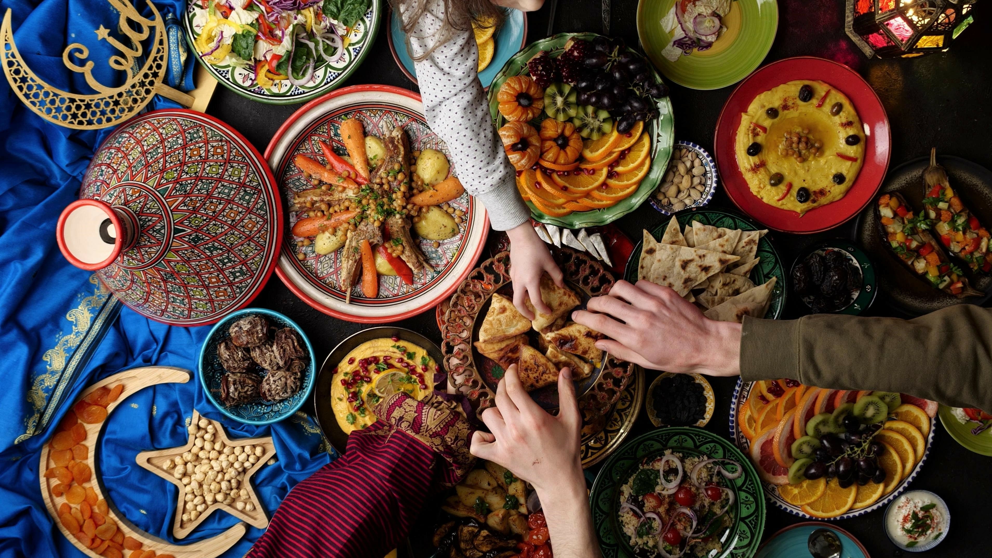 Food spread on a table